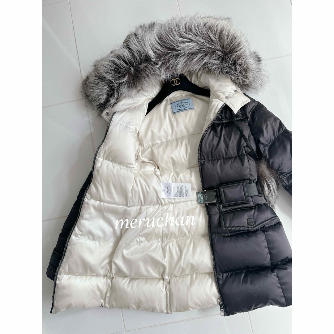 PRADA - 【美品】PRADA ブルーフォックスファー ダウンジャケット