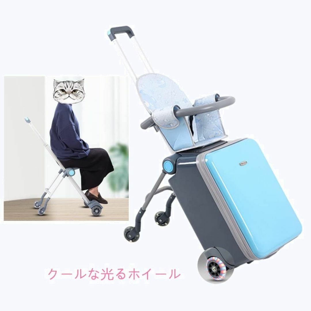 色:Pink】[Dudode] 子供用スーツケース乗れる キッズキャリーケースの