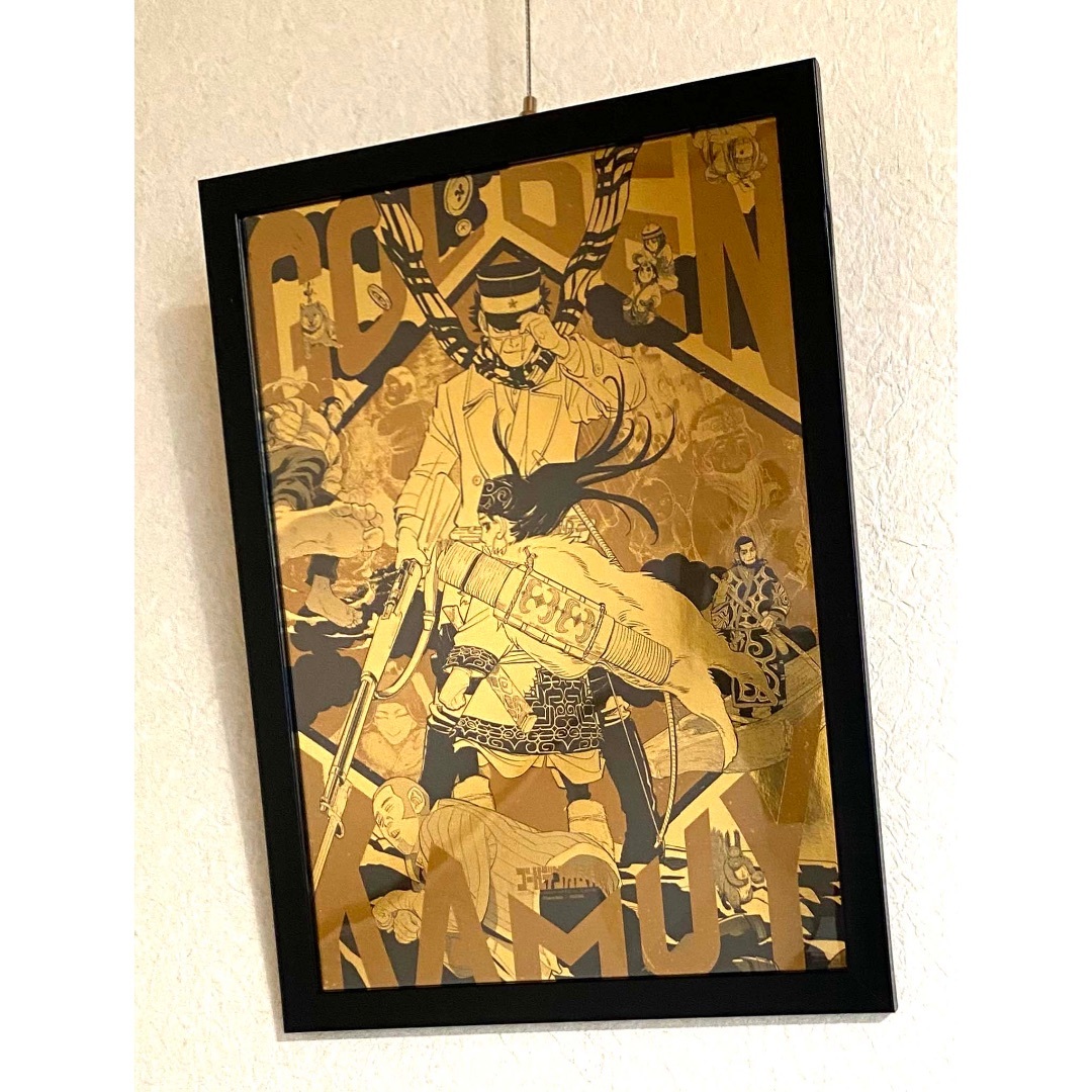 ゴールデンカムイ展 A4ゴールドポスター 金カム 杉本 アシリパ 白石の