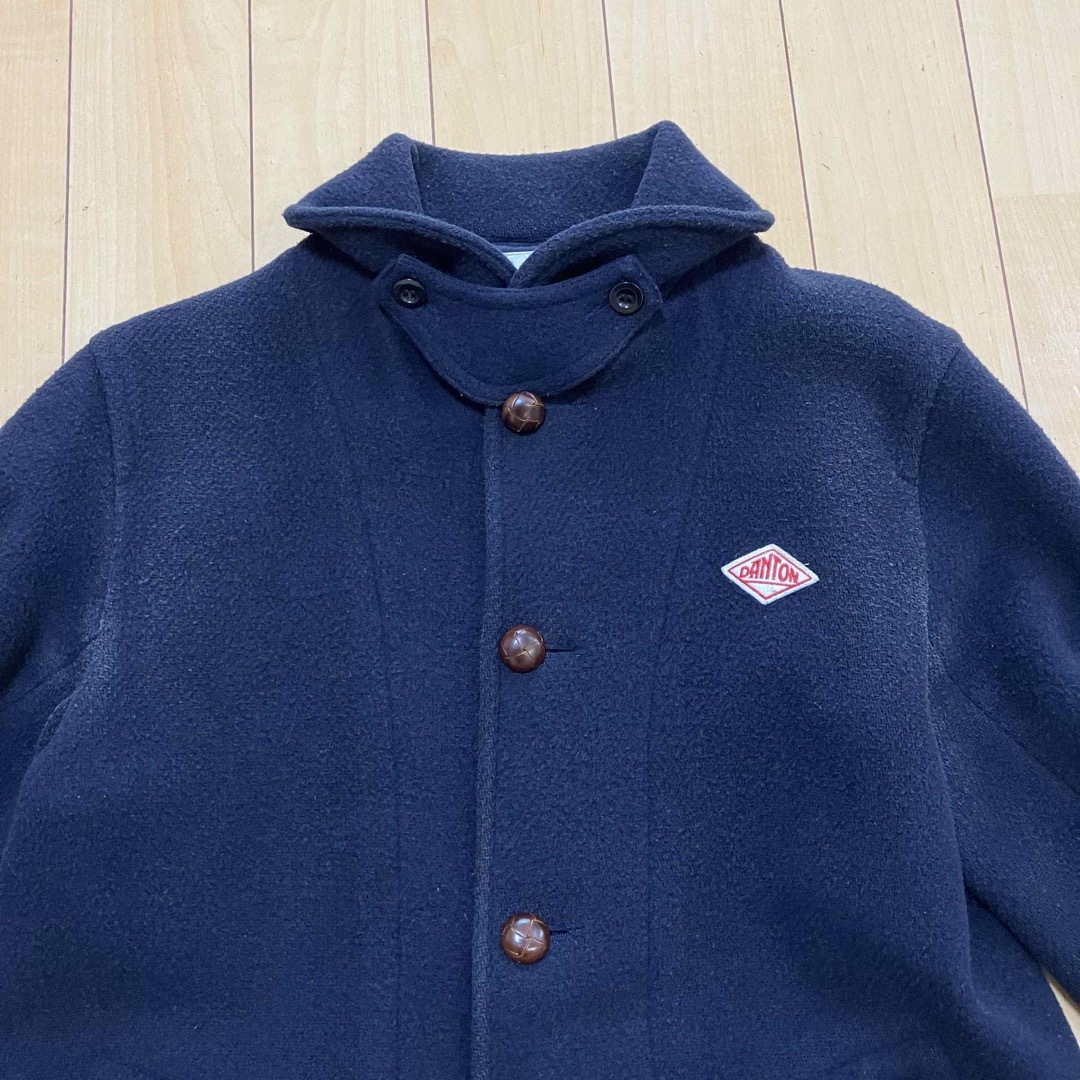 DANTON - DANTON ダントン ウールモッサ コート ネイビー サイズ38の