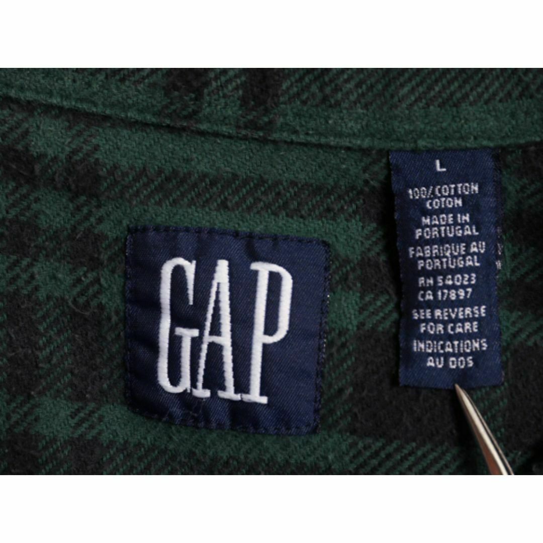 90s OLD GAP チェック ヘビー フランネル シャツ メンズ L / 90年代