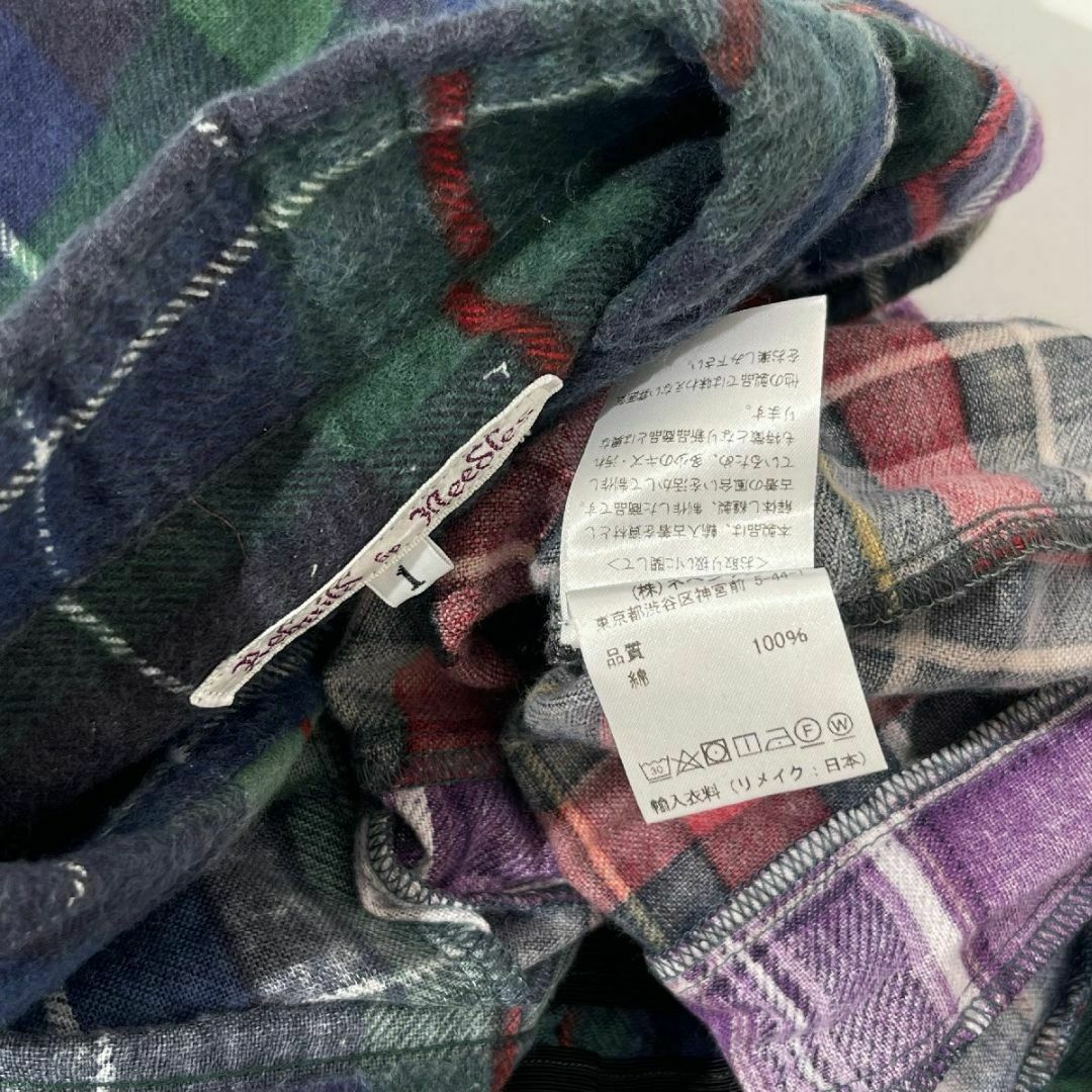 Needles - Rebuild by Needles リメイクフランネルチェックシャツの