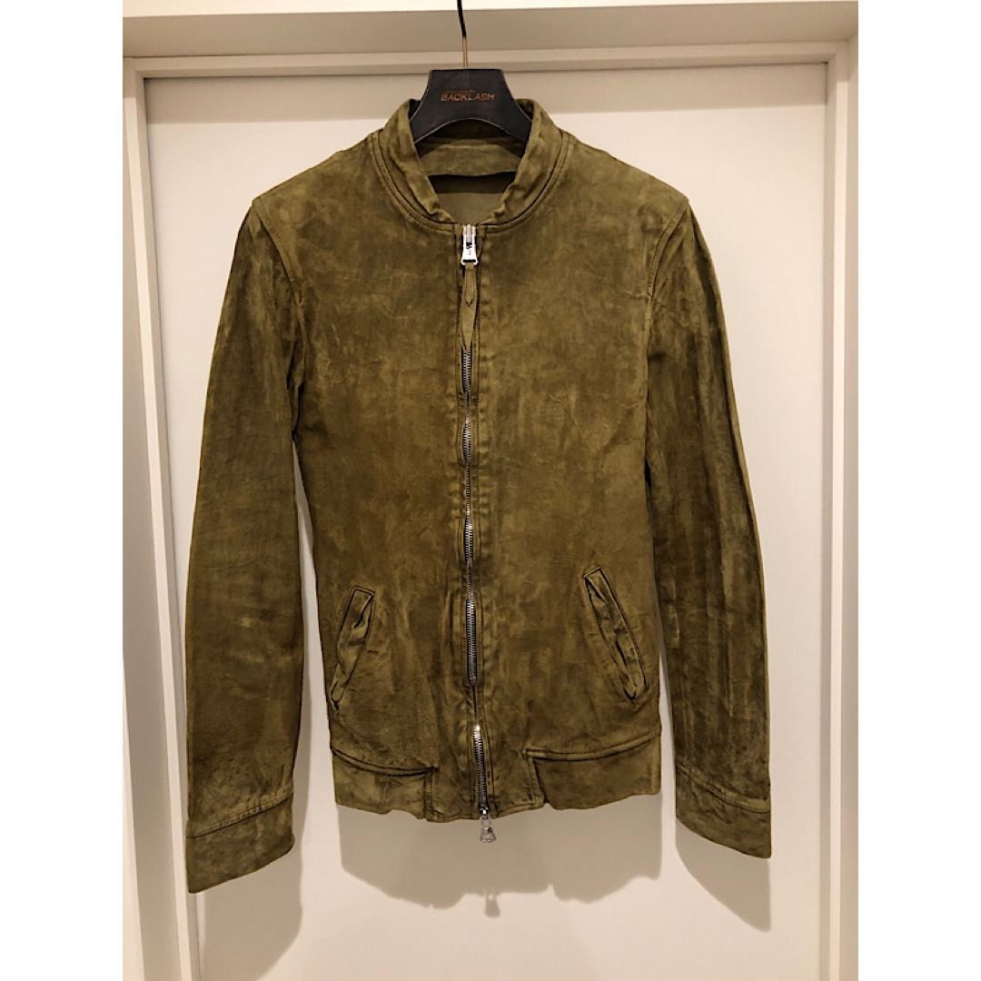 極美品バックラッシュ定価18万ジャパンカーフスエード白鞣し製品染