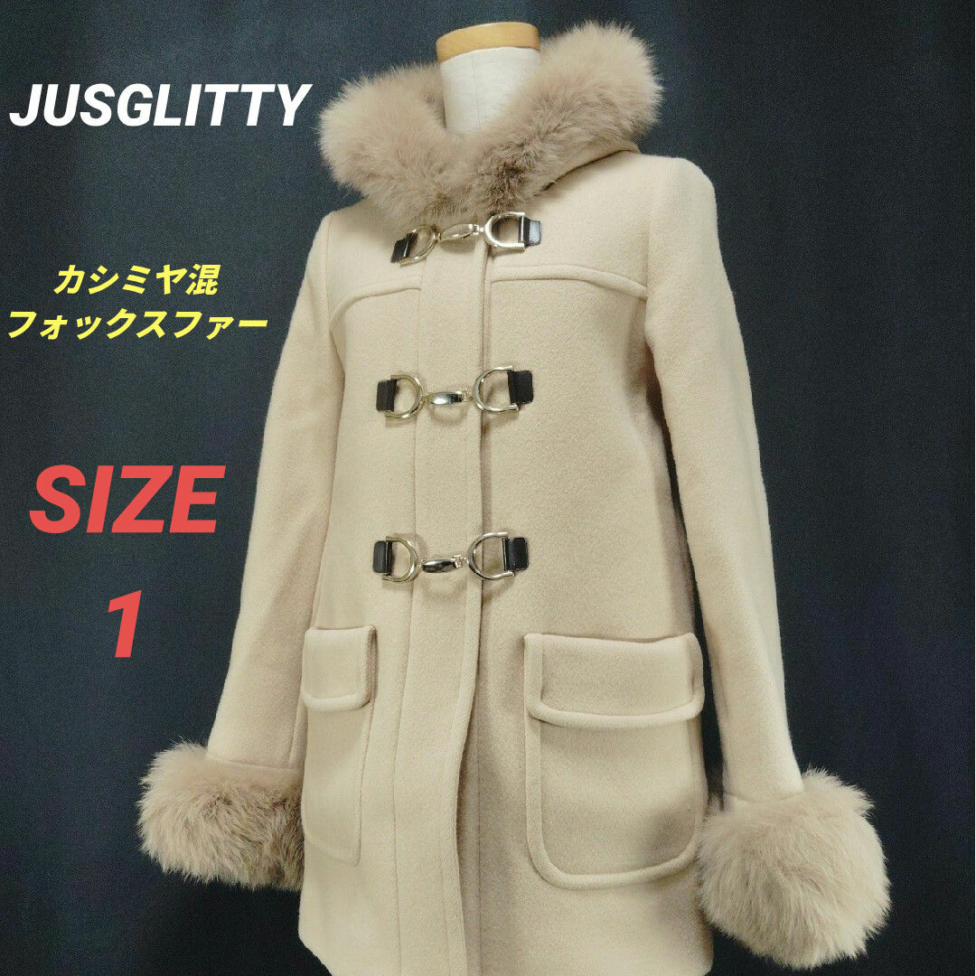 JUSGLITTY - JUSGLITTY ジャスグリッティー ダッフルコート カシミヤ混