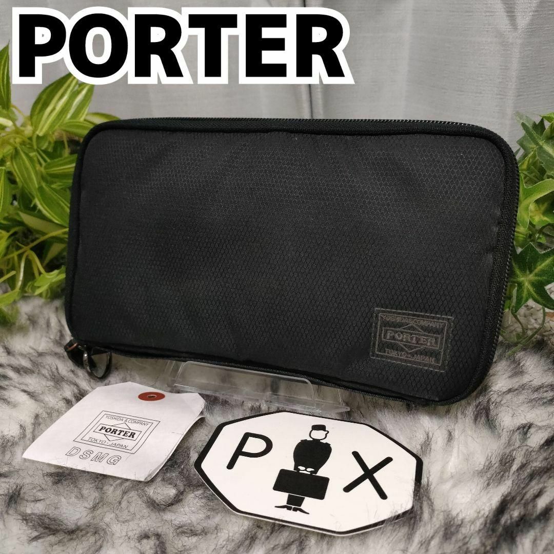 PORTER - PORTER 長財布 ブラック オーガナイザー DILL ポーター