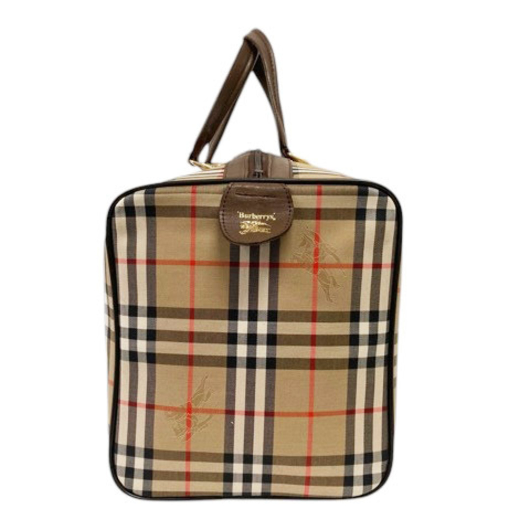 バーバリーズ ボストンバッグ ノバチェック シャドーホース ブラウン