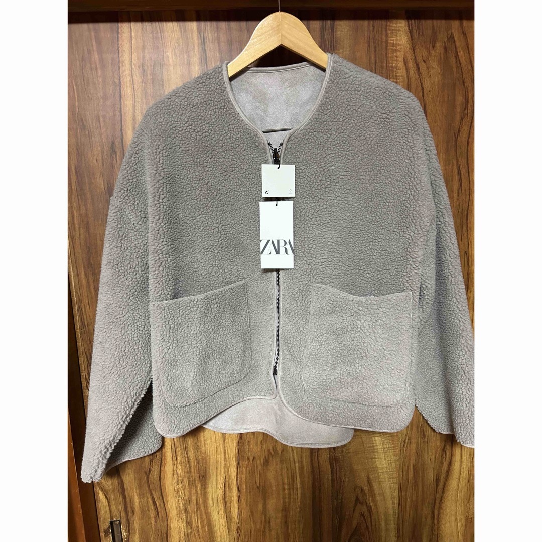 ZARA - 新品☆タグ付☆ZARA ザラ ボア リバーシブル ノーカラー