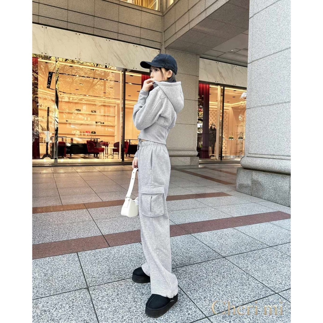 Cheri mi - 新品タグ付き シェリミー フーディーセットアップ グレー