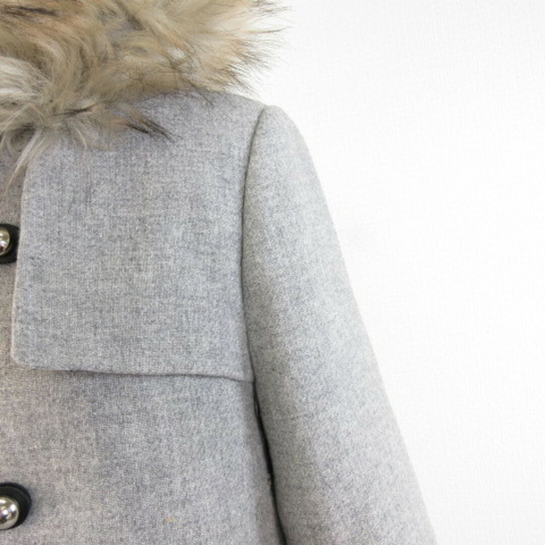 ザラウーマン ZARA WOMAN フード付きハーフコート 長袖 グレー Mの通販