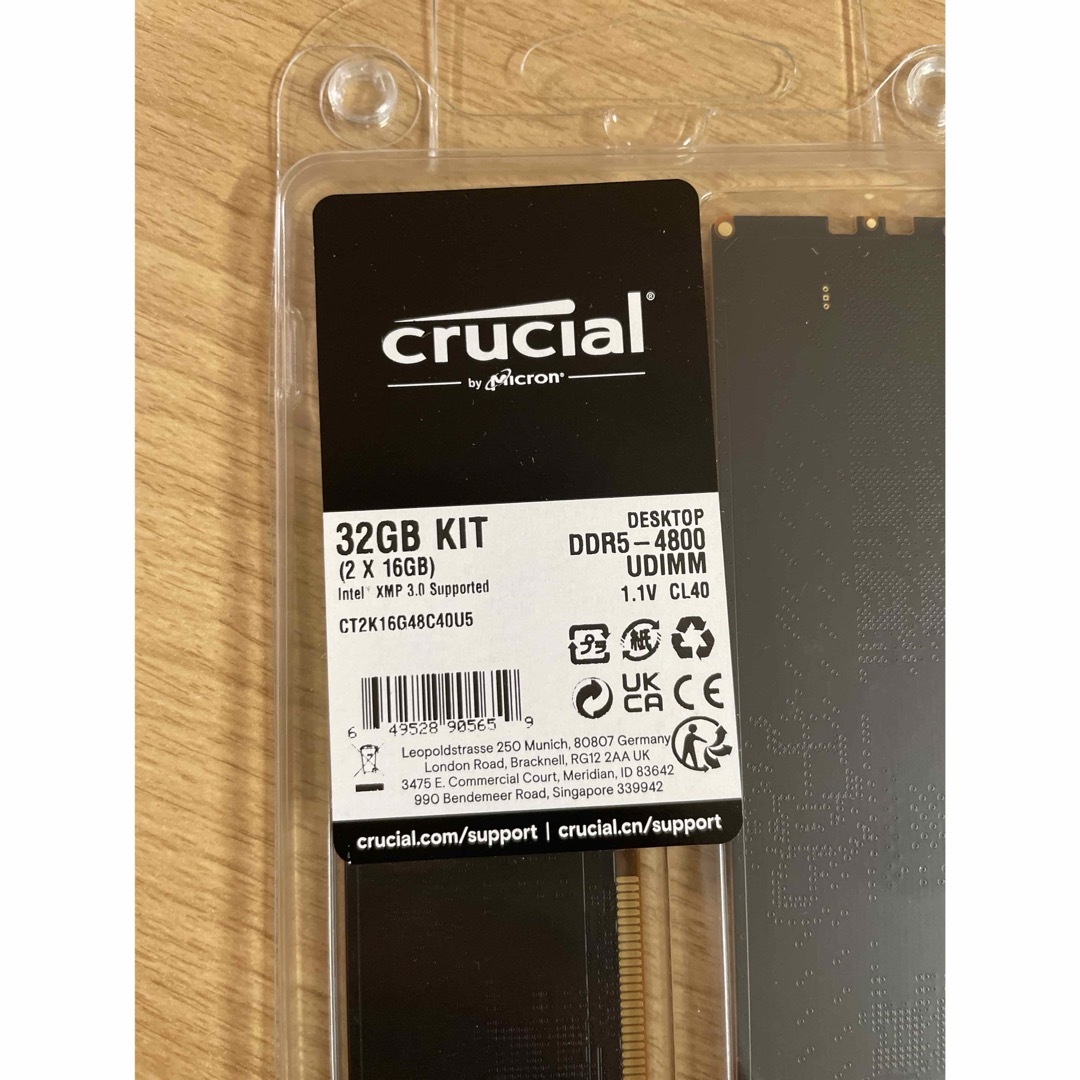 crucial - crucial DDR5-4800メモリ 32GB (16GB×2)の通販 by めそ's