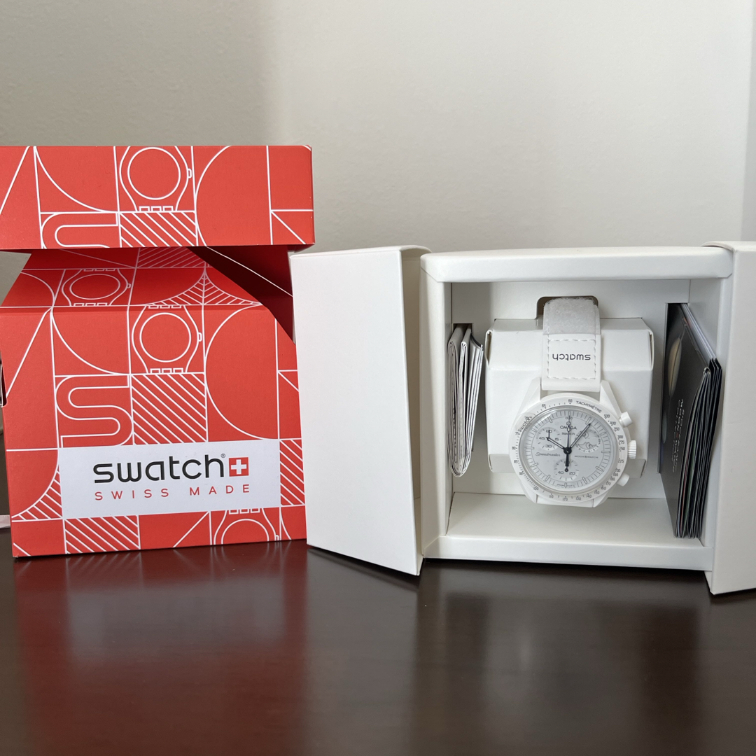 swatch - スウォッチ スヌーピー オメガ ホワイトの通販 by しおぱぱん