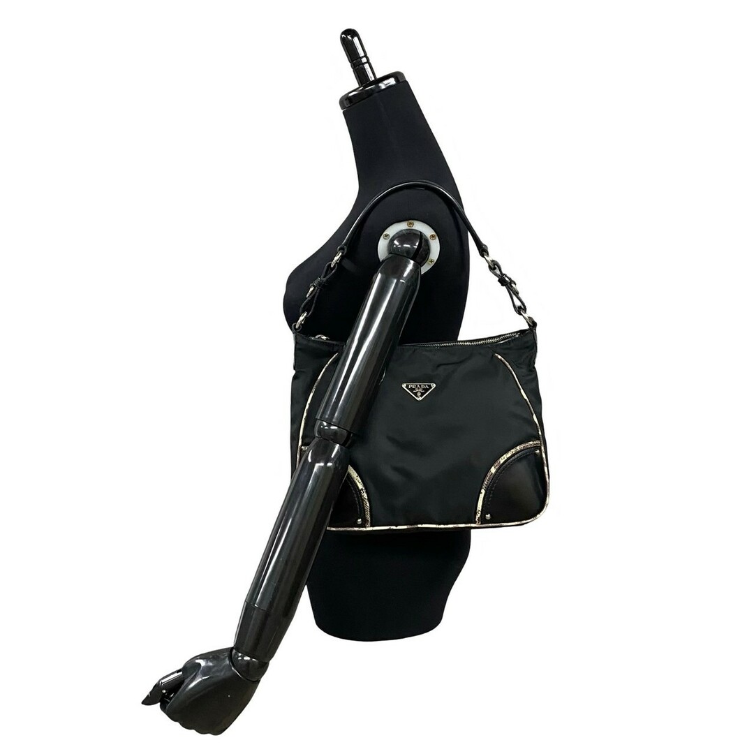 PRADA プラダ ワンショルダー トートバッグ 三角ロゴ ナイロン ブラック