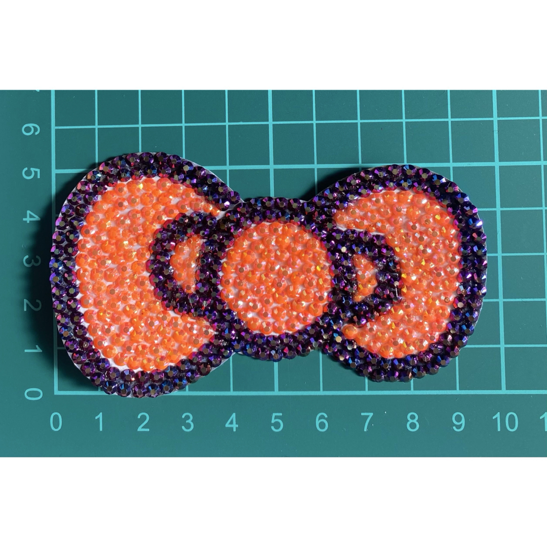 リボン(オレンジ) ストーンデコ うちわデコの通販 by A's shop｜ラクマ