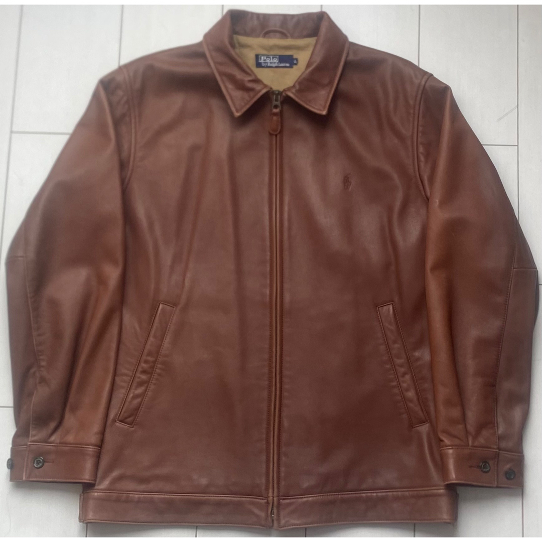 POLO RALPH LAUREN - 美品 90s POLO ラルフローレン ラム レザー