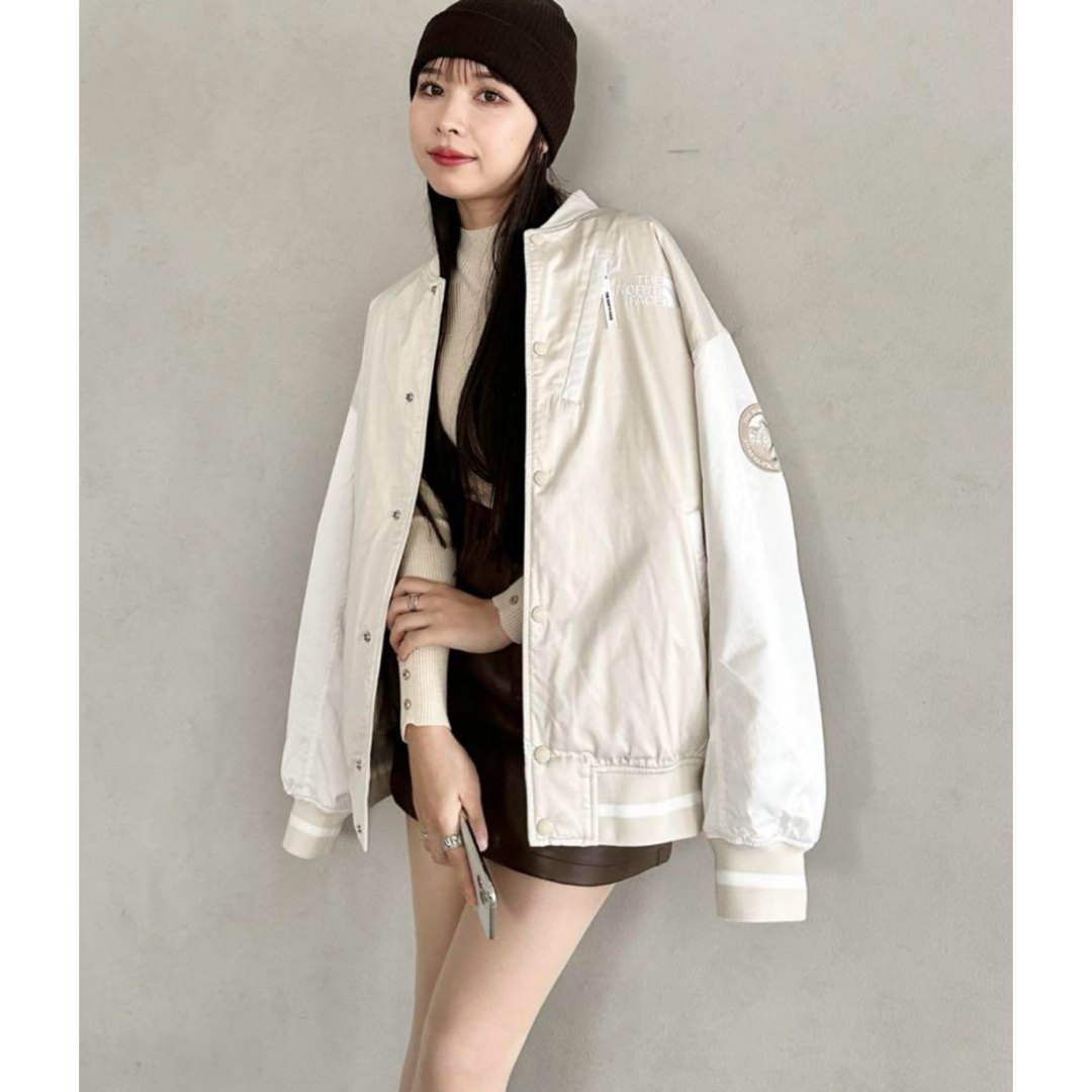 ノースフェイス ロゴ刺繍 ワッペン スタジャン プレイヤーヴァーシティ