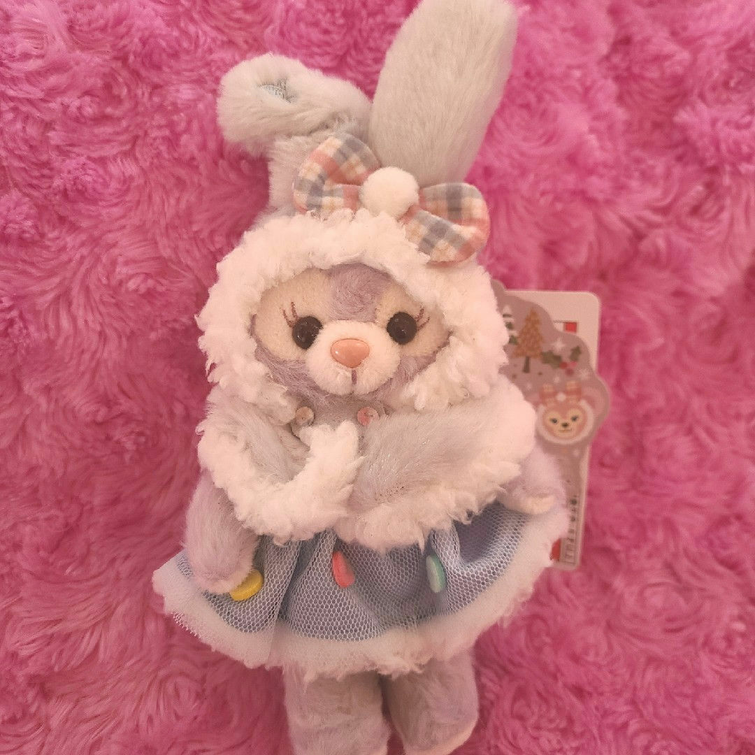 ダッフィー ウィンターホリデー☆ステラルー ぬいぐるみバッジ