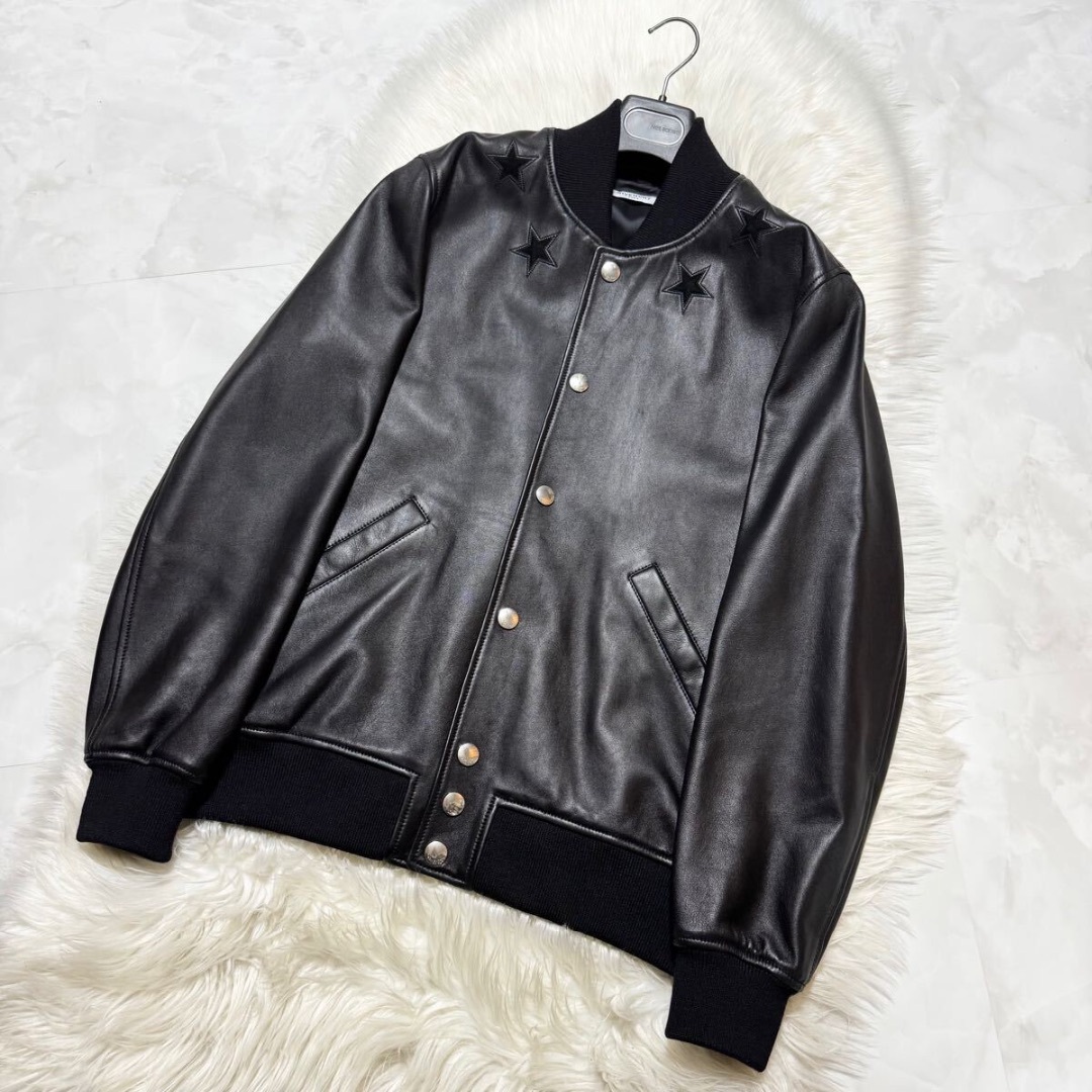 GIVENCHY - 本物 極美品 ジバンシー ラウンドスター レザー ブルゾン