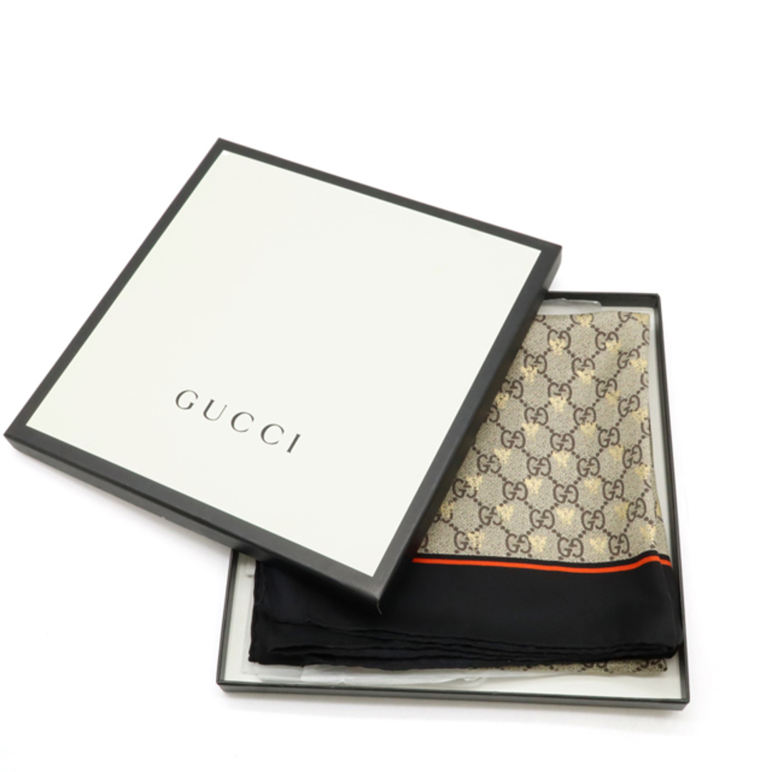 GUCCI - GUCCI グッチ GG ビー ハチ 蜂 スカーフ 大判 シルク100