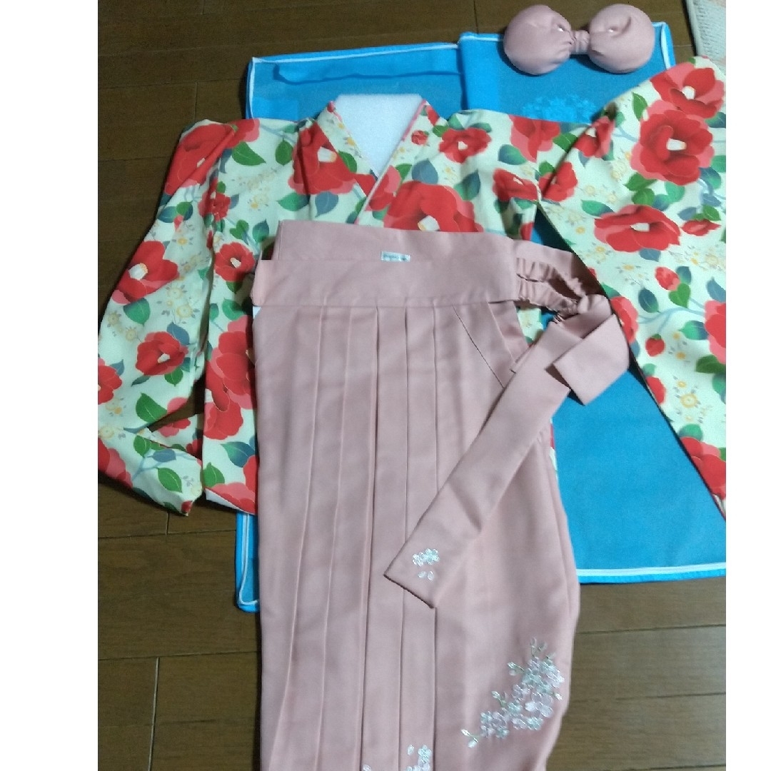 Catherine Cottage - キャサリンコテージ 袴セット 140椿ベージュ×桃袴