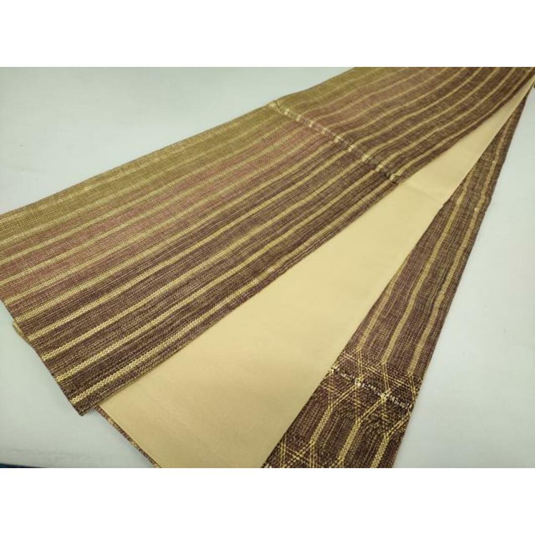 袋帯 美品 逸品 引箔本金紹巴 菱重ね鏡文 金糸 金色 お太鼓柄 正絹