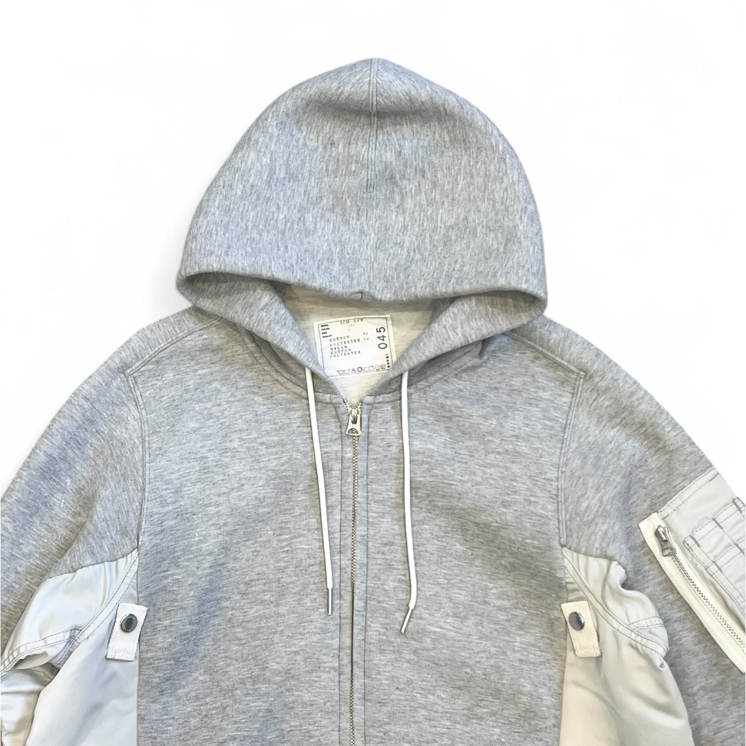 sacai - SACAI Sponge Sweat X Ma-1 Zip Up Hoodieの通販 by BUNECT