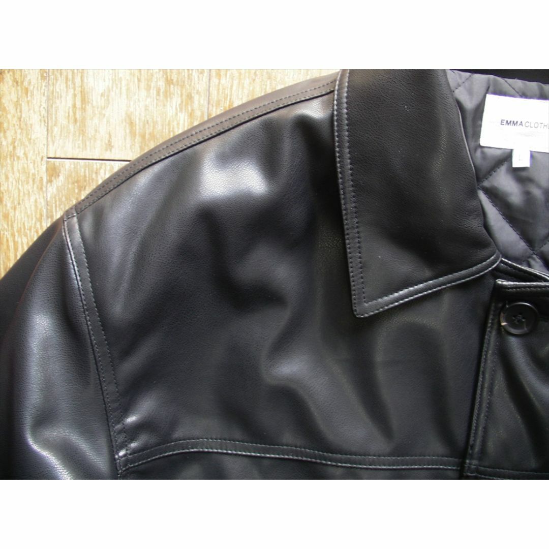 EMMA CLOTHES - EMMACLOTHES フェイクレザー ブルゾン M（M～L） 新品