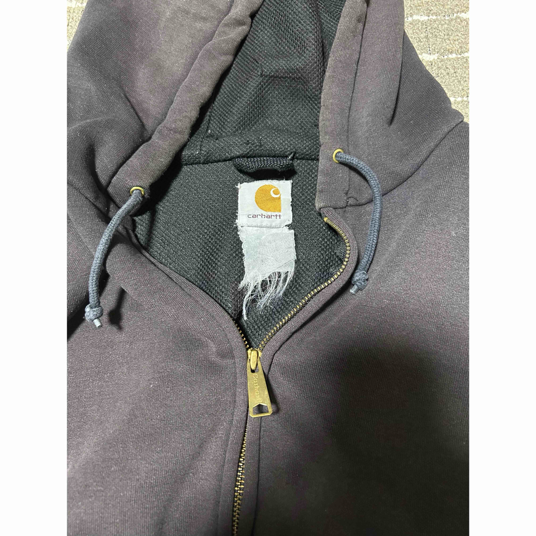 carhartt - フェード抜群 carhartt ジップパーカー zip ブラック ボロ