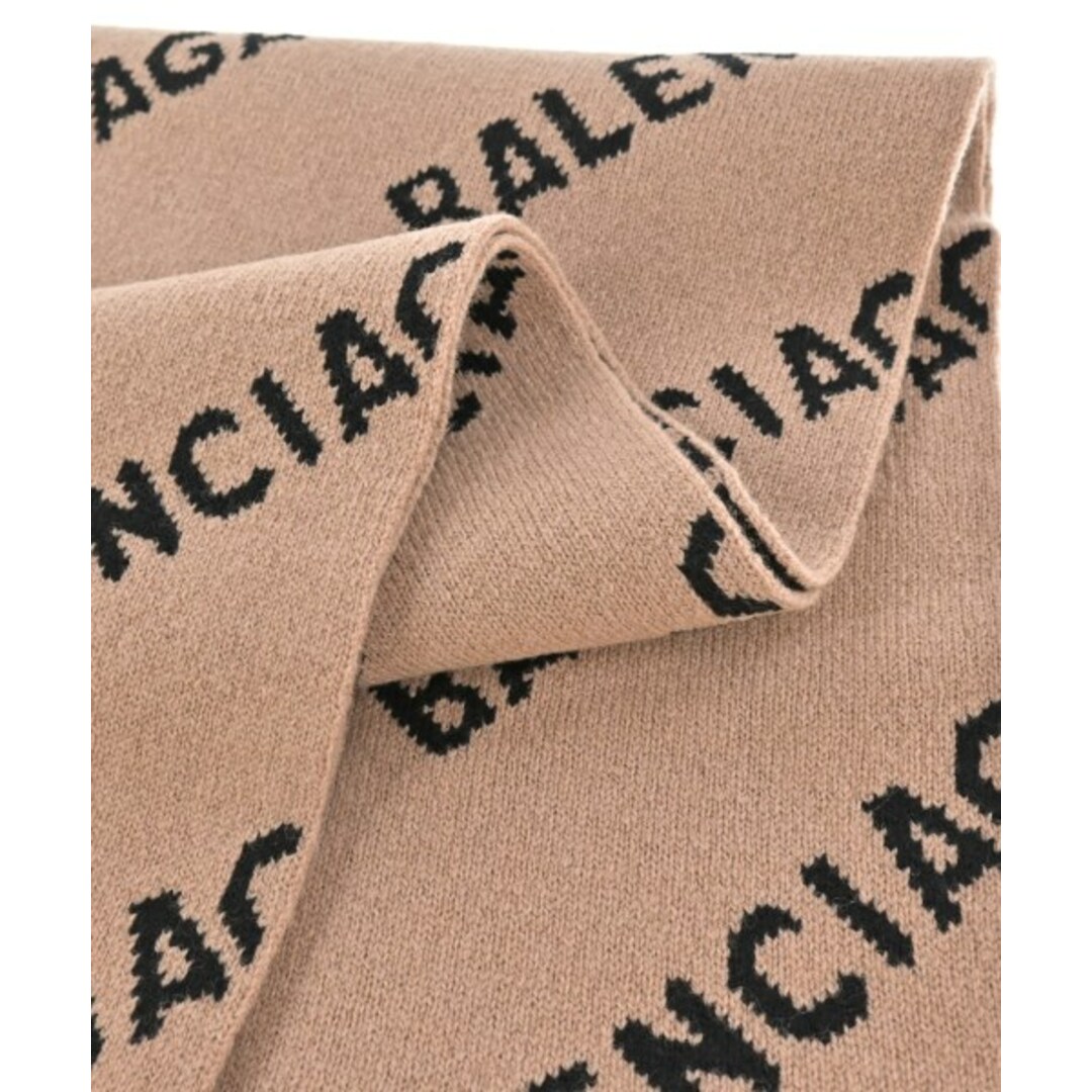 BALENCIAGA - BALENCIAGA バレンシアガ マフラー - ベージュx黒(総柄