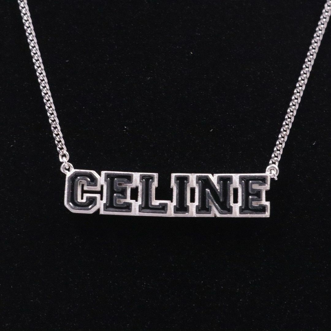 CELINE - CELINE セリーヌ ユニヴェルシテ ロゴ ネックレス シルバー
