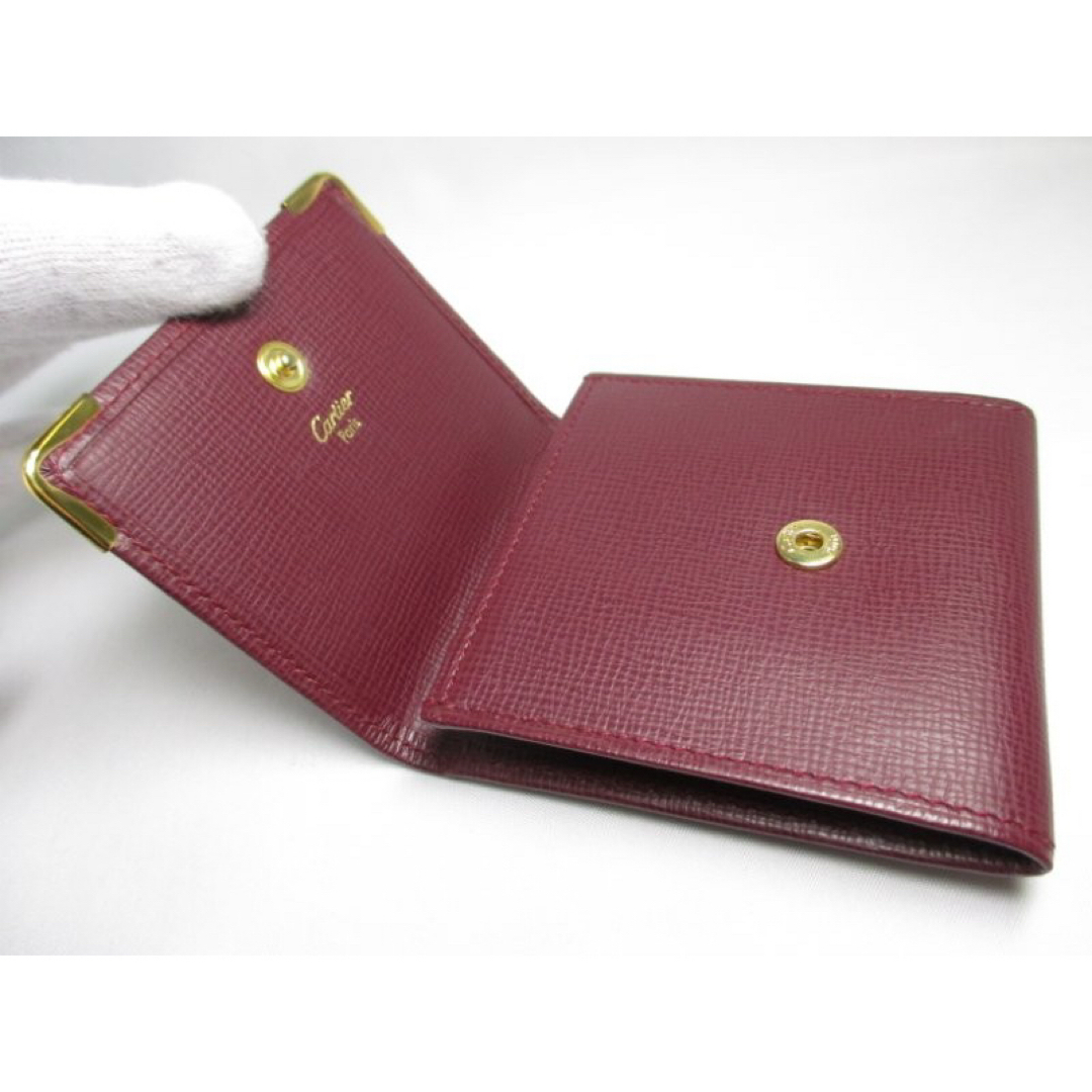 Cartier - 未使用品 カルティエ コインケース レザー ボルドー 本物の