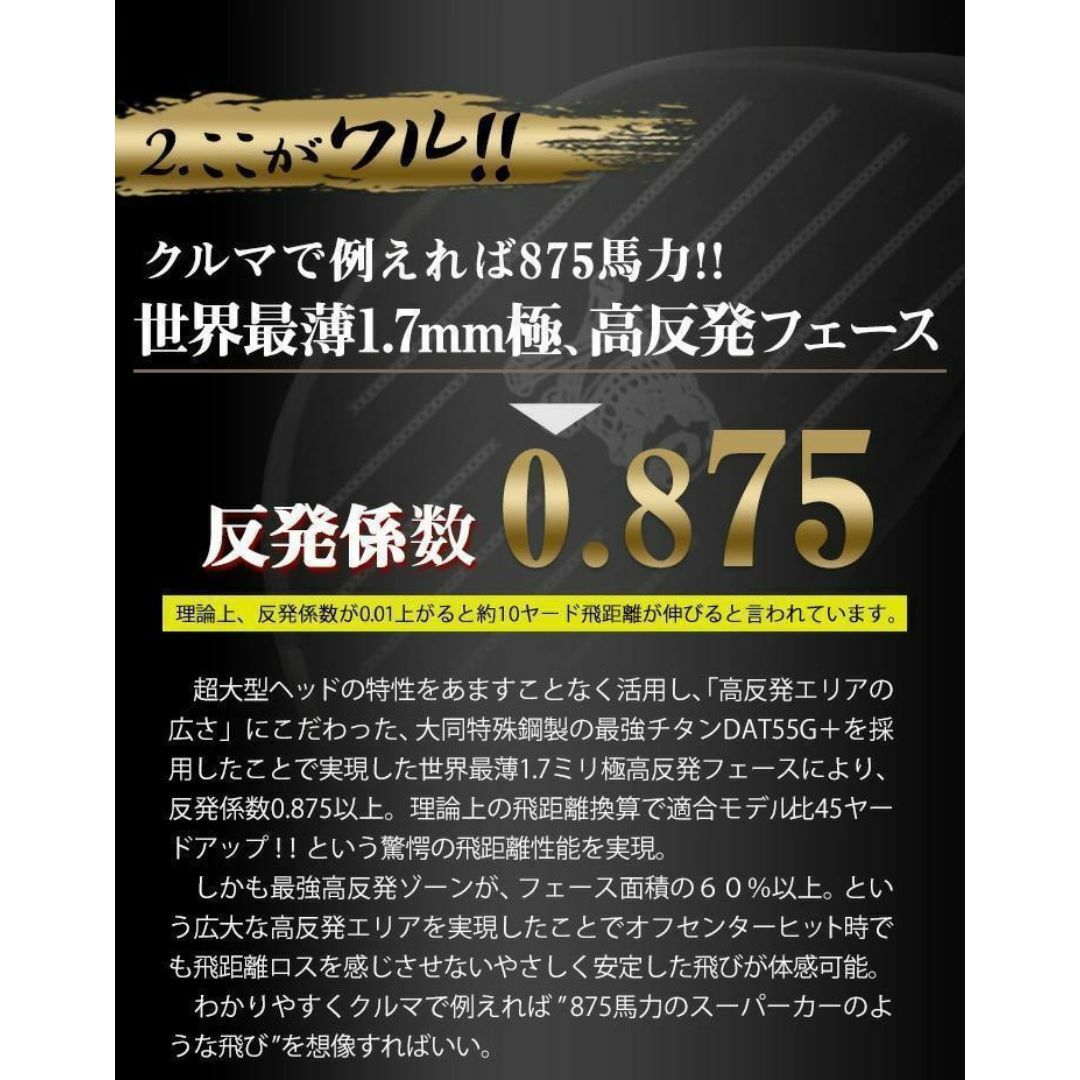 WORKS Golf - 【新品】超高反発ドライバー「悪童」三菱ケミカル製 軽量