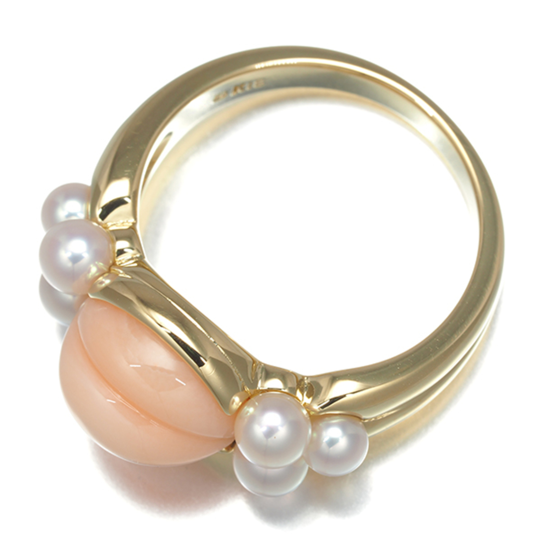 MIKIMOTO - ミキモト リング 珊瑚 サンゴ ベビーパール 真珠 3.3-3.6mm