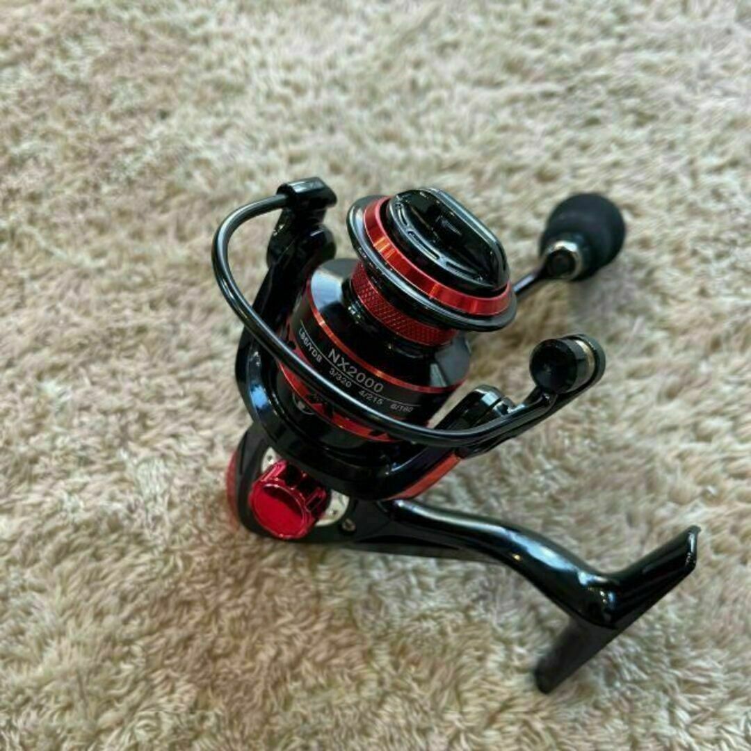 スピニングリール 2000 赤 左右交換可能 海釣り ブラックバス 新品