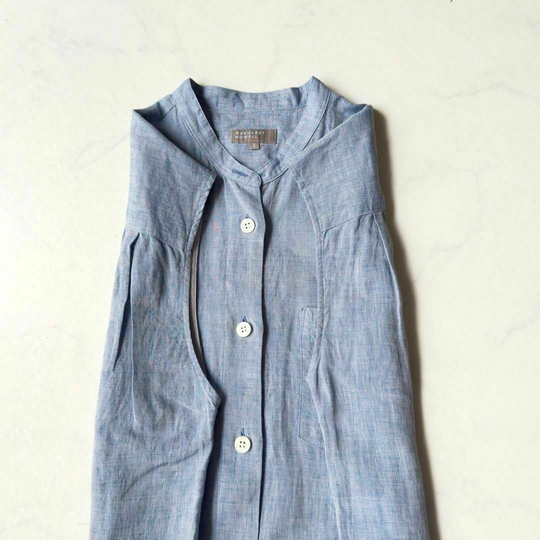新品 マーガレットハウエル SOFT LINEN 2 リネンカラーレスシャツ
