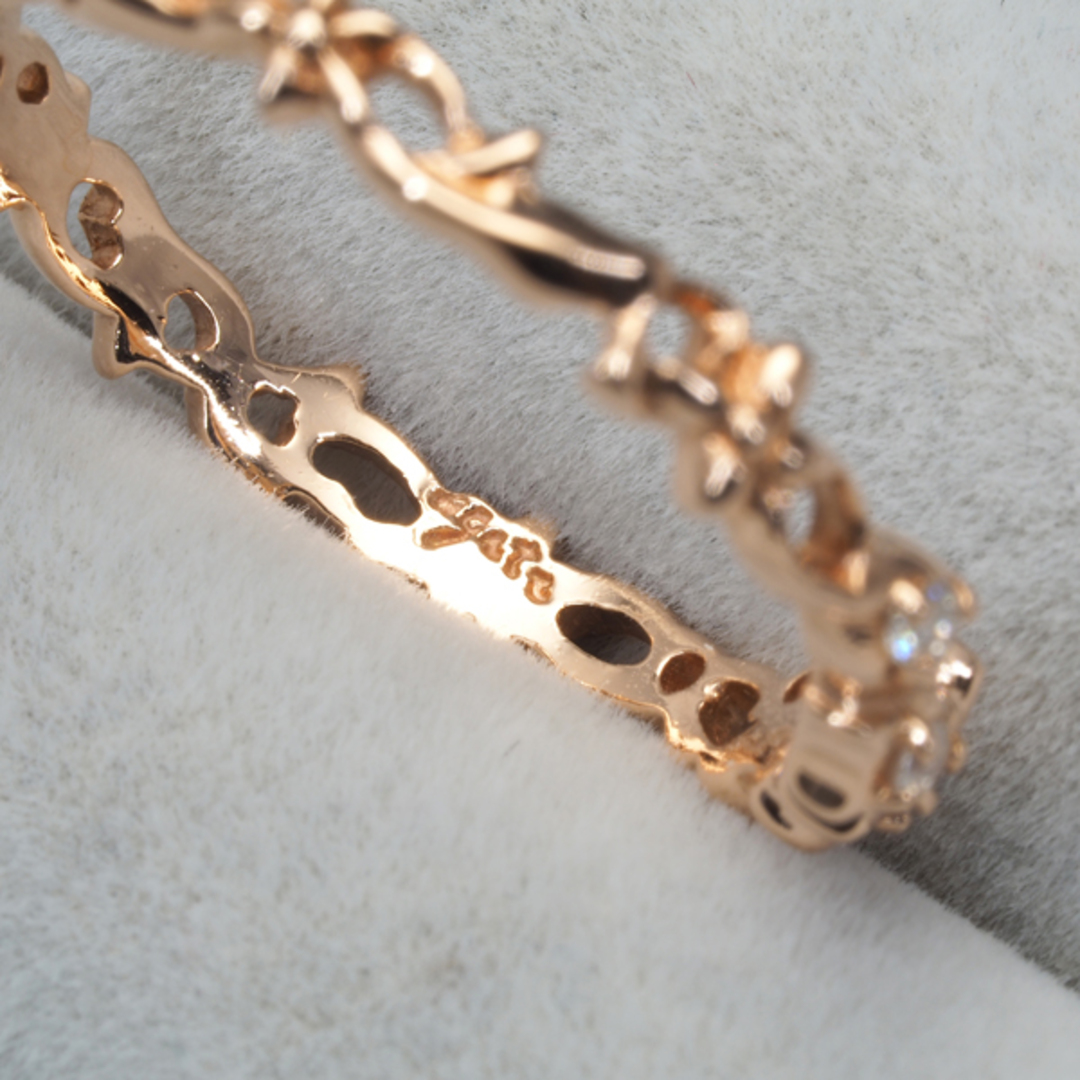 agete - アガット リング ダイヤ ダイヤモンド 0.05ct 透かし フラワー