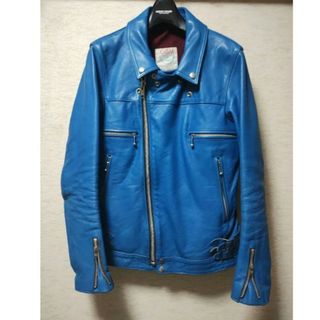 UNDERCOVER - 最終 名作 UNDERCOVER ライダースジャケット ターコイズ