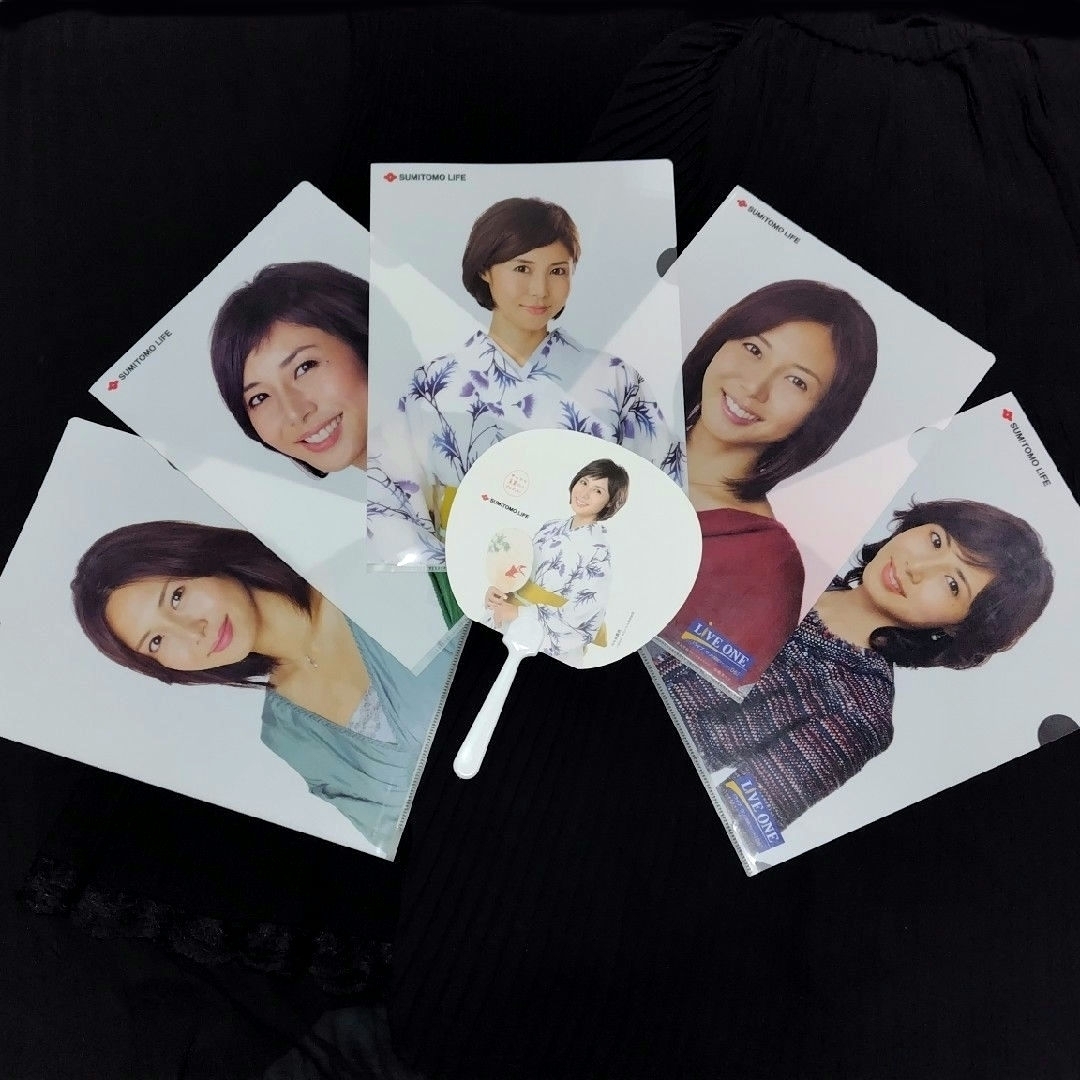☆美品☆ 松嶋菜々子さん クリアファイル＆うちわ 住友生命の通販 by