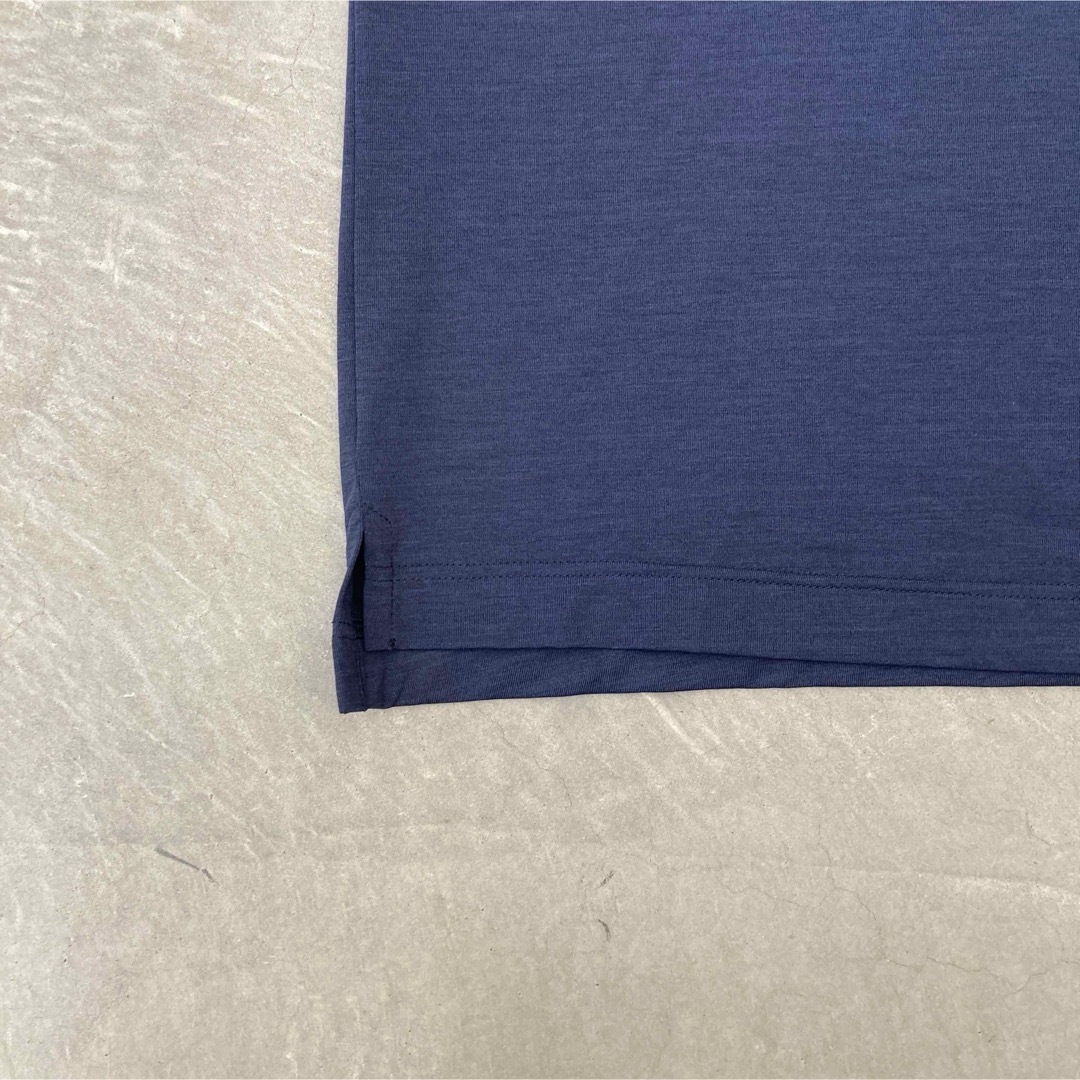 美品】 シェルボ ゴルフ ポロシャツ ナイロン ネイビー 46 CHERVOの