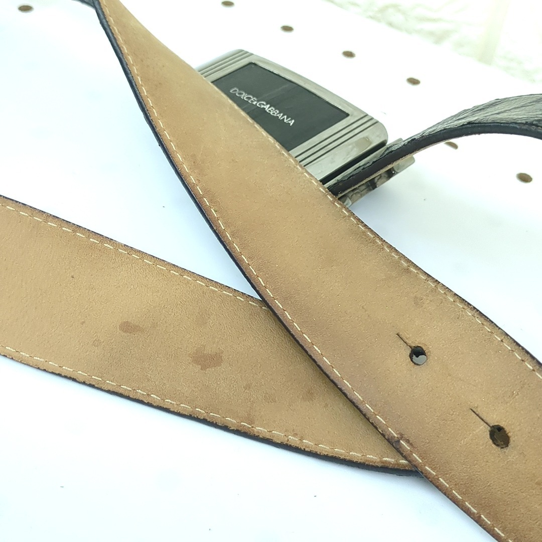 DOLCE&GABBANA - D&G ドルチェ＆ガッバーナ レザー ベルト ブラック