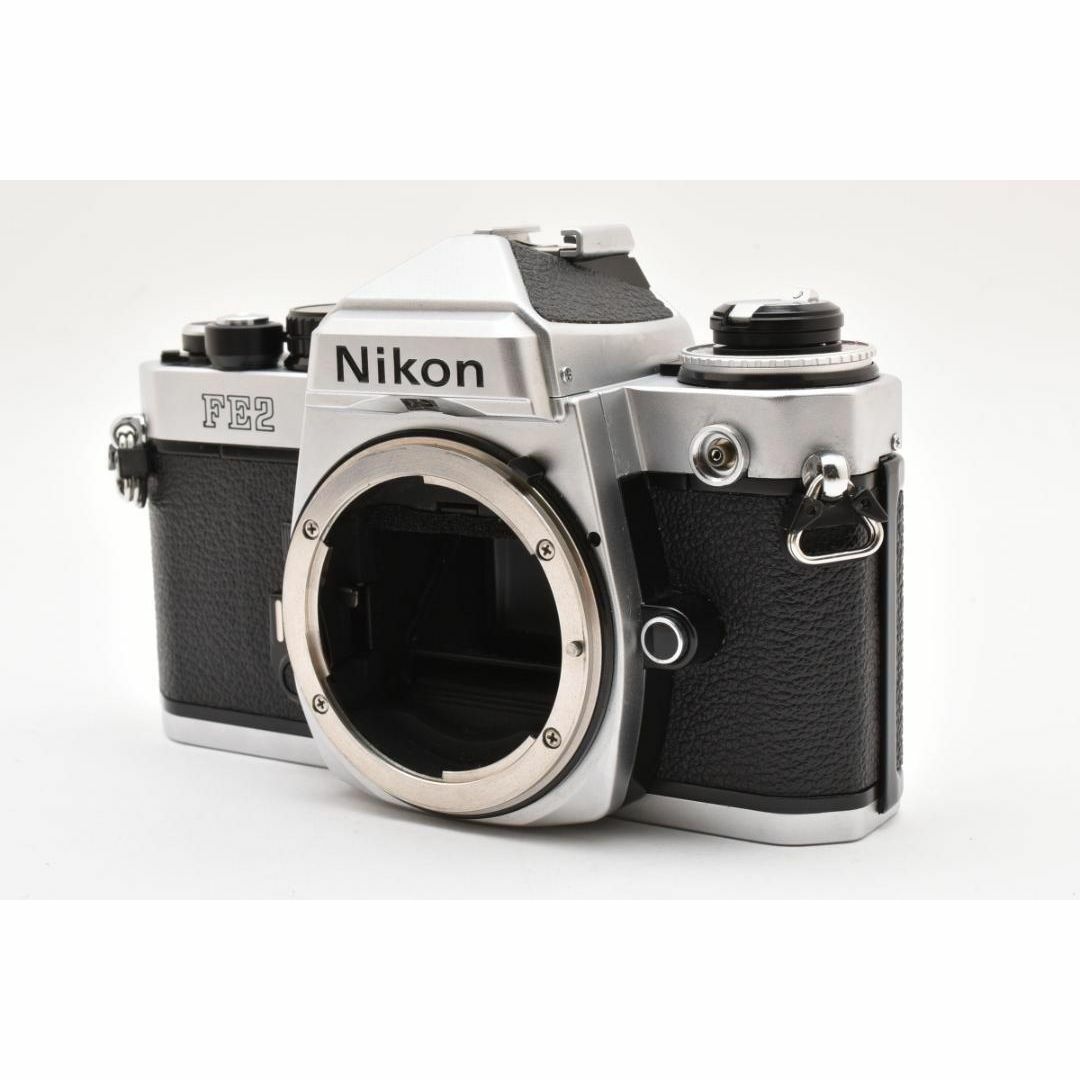 超美品 NIKON FE2 シルバー フィルムカメラ モルト新品交換済 M363の