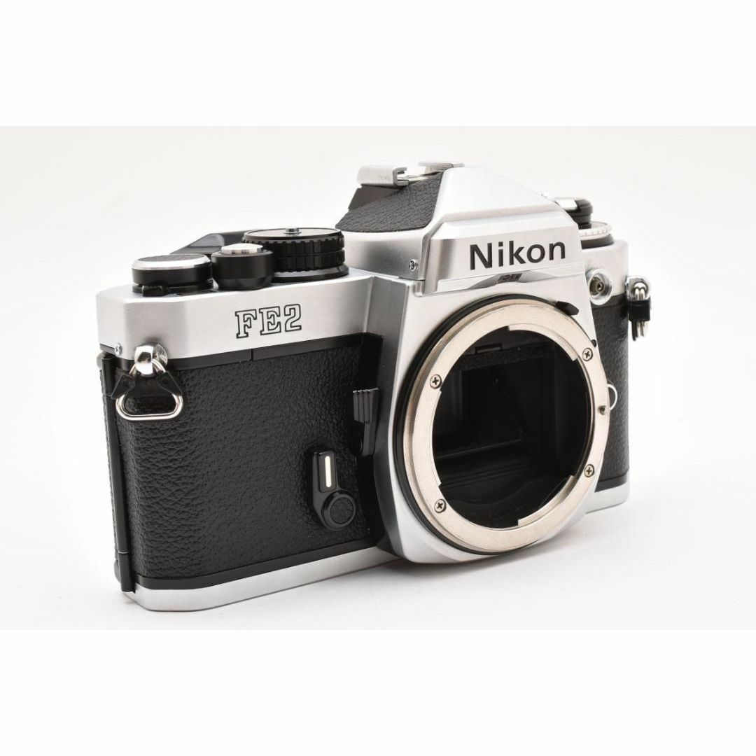 超美品 NIKON FE2 シルバー フィルムカメラ モルト新品交換済 M363の