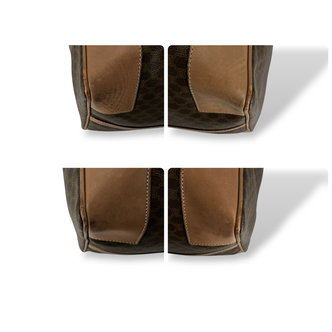 CELINE - y2k 00s オールド セリーヌ ボストンバッグ マカダム柄