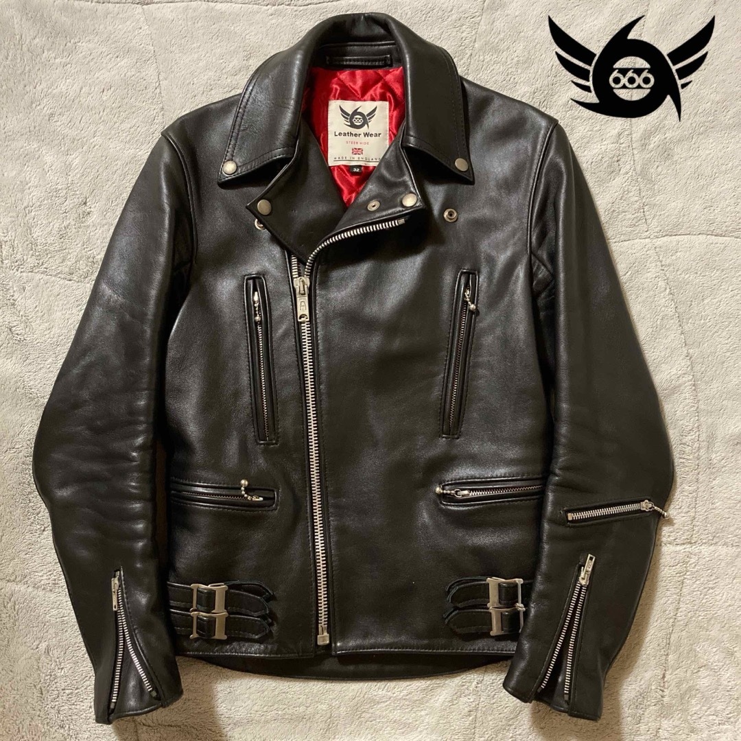 666 - 美品 666 ダブルライダース ロンジャン パキジャン 本革 サイズ