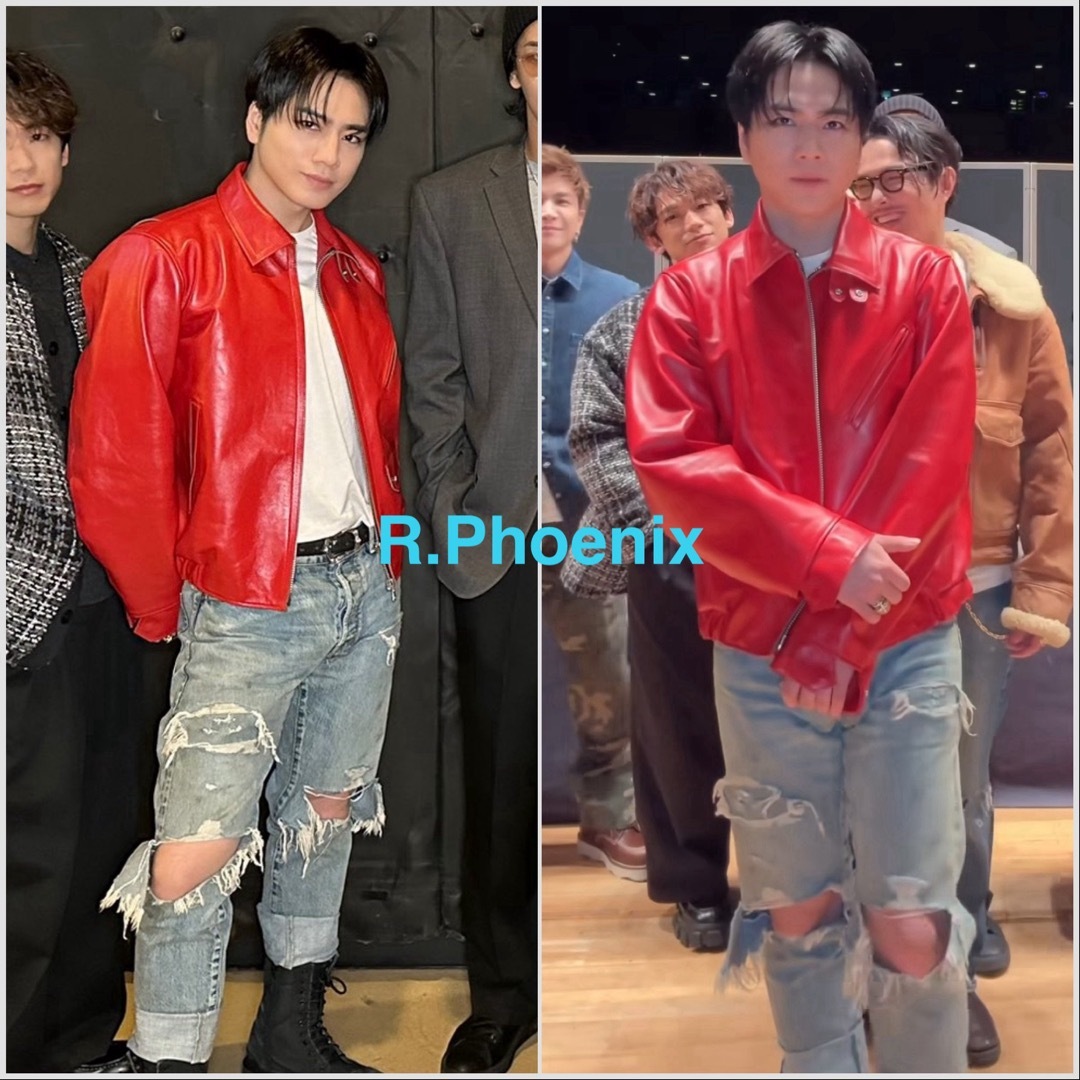 sacai - 【SACAI】25SS ZIP UP LEATHER JACKET RED 2の通販 by R