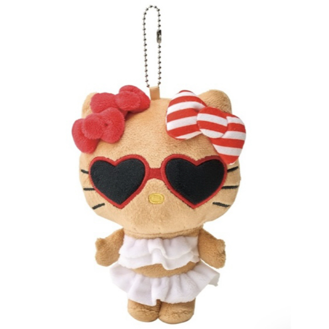 ハローキティ - 日焼けキティ サングラス マスコットチャーム ハート