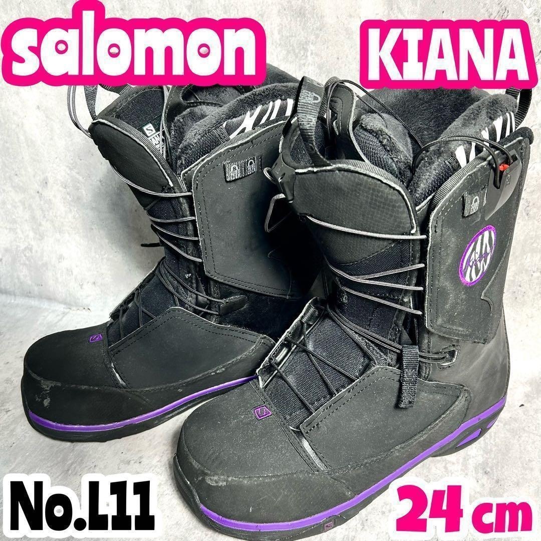 Salomon レディース スノーボードブーツ ブラック/パープル 24cm