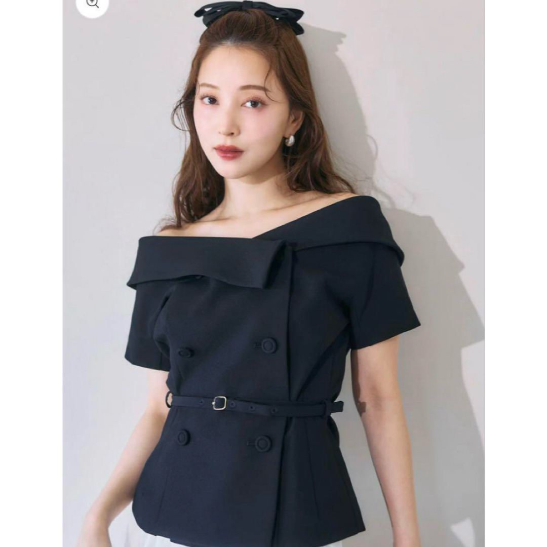 polura ポローラ オフショルカラーダブルボタンジャケット の通販 by