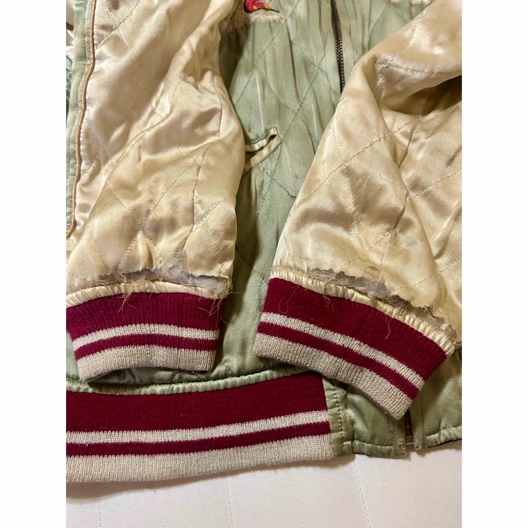 スカジャン ☆ドラゴン虎 舞子 リバーシブル ヴィンテージ シルクの