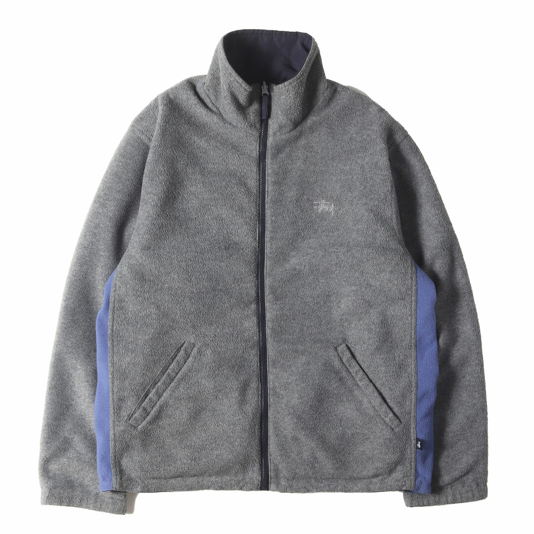 STUSSY - STUSSY ステューシー ジャケット グレー×ネイビー サイズ:L
