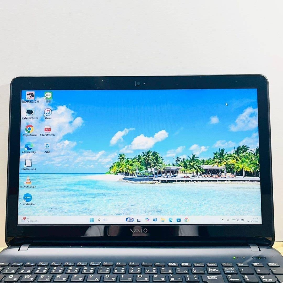 SSD VAIO ノートパソコン カメラ Win11 8GB ソニー オフィス SSD VAIO